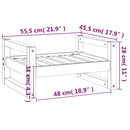 vidaXL fehér tömör fenyőfa kutyaágy 55,5x45,5x28 cm