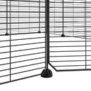 vidaXL 12 paneles fekete acél kisállatketrec ajtóval, 35 x 35 cm