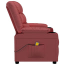 vidaXL bordó műbőr dönthető fotel