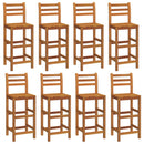 vidaXL 8 db tömör akácfa bárszék