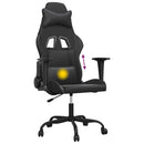 vidaXL fekete műbőr masszázs gamer-szék