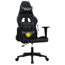 vidaXL fekete műbőr masszázs gamer-szék