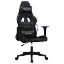 vidaXL fekete műbőr masszázs gamer-szék