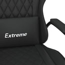 vidaXL fekete műbőr masszázs gamer-szék