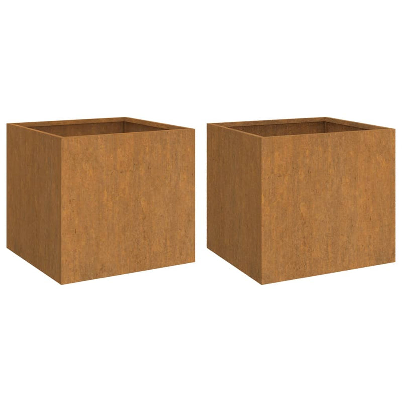 vidaXL 2 db corten acél növénytartó 32 x 30 x 29 cm
