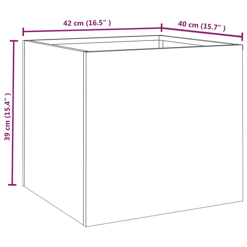 vidaXL 2 db corten acél növénytartó 42x40x39 cm