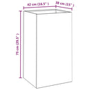 vidaXL corten acél növénytartó 42x38x75 cm