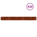 vidaXL 10 db rugalmas corten acél gyepszegély 10 x 103 cm