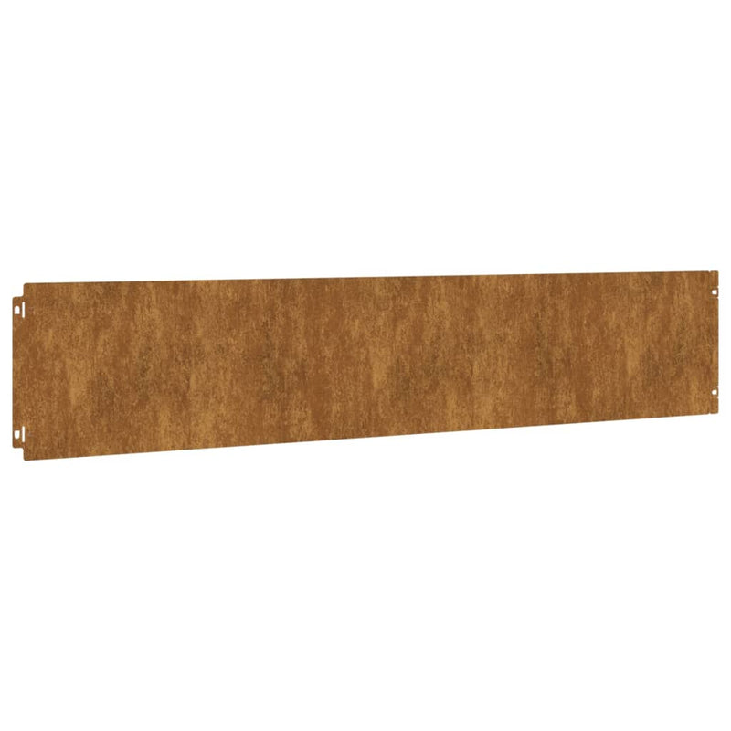 vidaXL 10 db rugalmas corten acél gyepszegély 20 x 103 cm