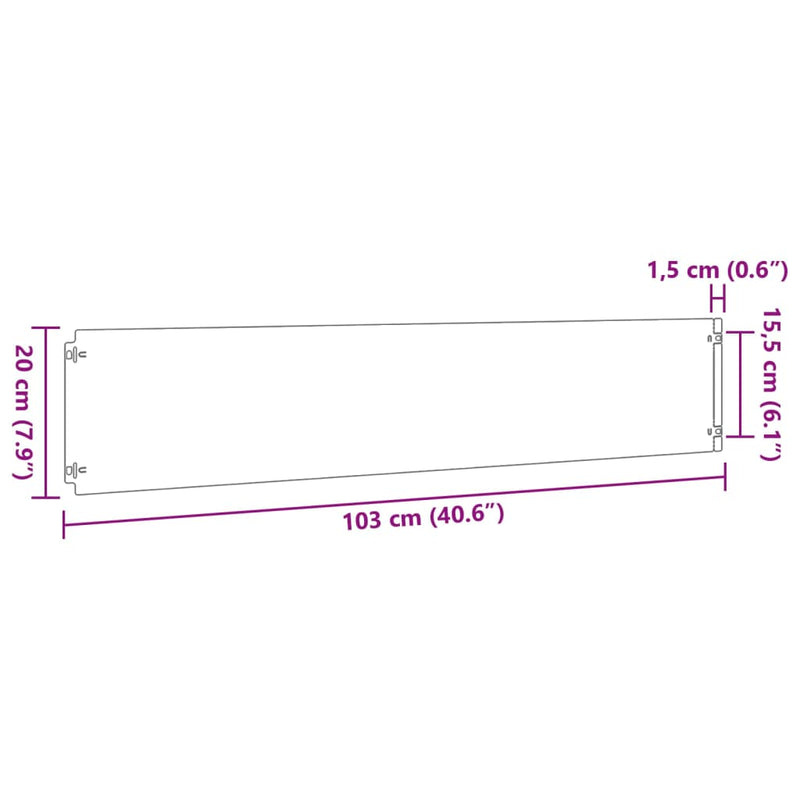 vidaXL 10 db rugalmas corten acél gyepszegély 20 x 103 cm