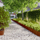 vidaXL 10 db rugalmas corten acél gyepszegély 20 x 103 cm