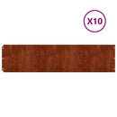 vidaXL Fűszegélyezés 10 pcs 25 x 103 cm Időjárásálló Acél Rozsdás