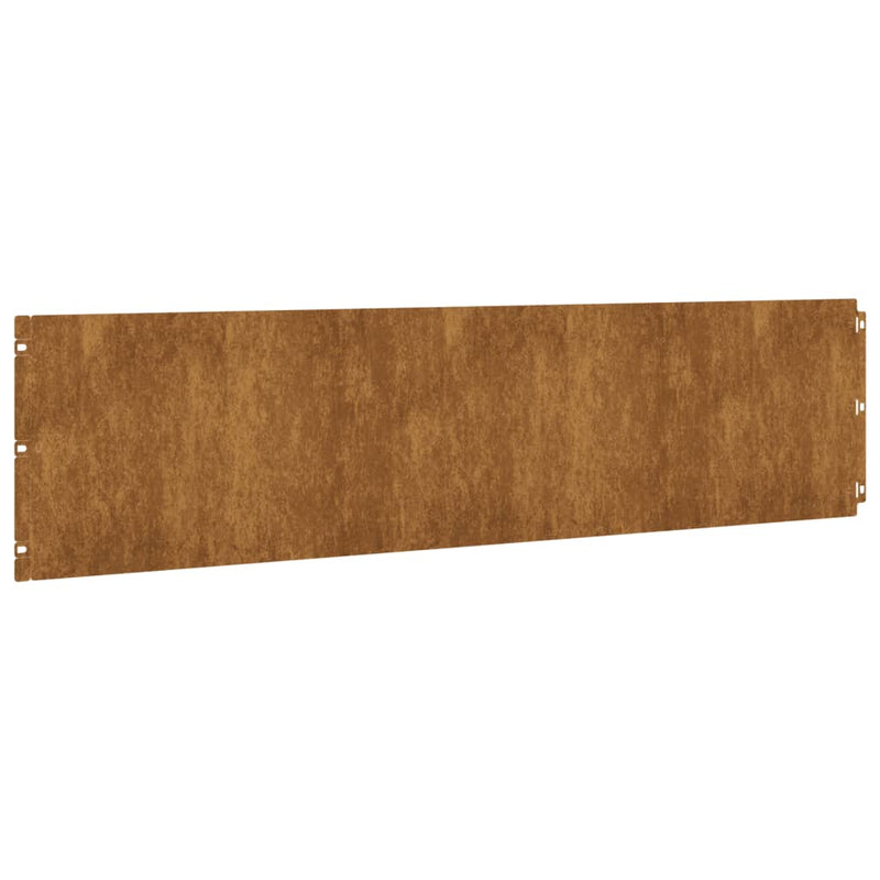 vidaXL 10 db rugalmas corten acél gyepszegély 25 x 103 cm