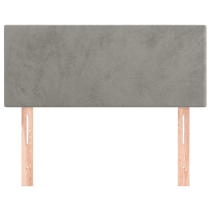 vidaXL világosszürke bársony fejtámla 80 x 5 x 78/88 cm