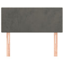 vidaXL sötétszürke bársony fejtámla 80 x 5 x 78/88 cm