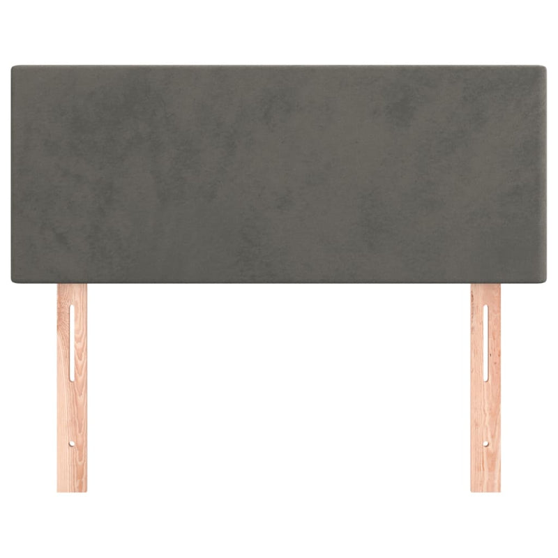 vidaXL sötétszürke bársony fejtámla 80 x 5 x 78/88 cm