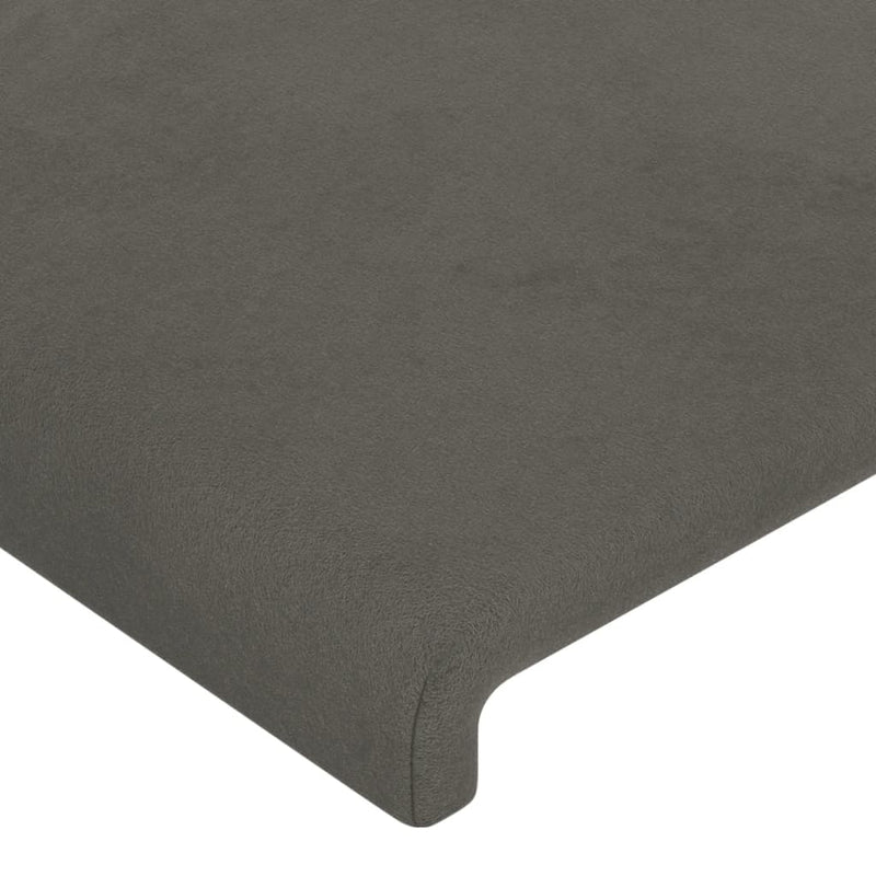 vidaXL sötétszürke bársony fejtámla 80 x 5 x 78/88 cm