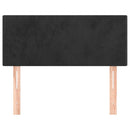 vidaXL fekete bársony fejtámla 80 x 5 x 78/88 cm