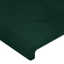 vidaXL sötétzöld bársony fejtámla 80 x 5 x 78/88 cm