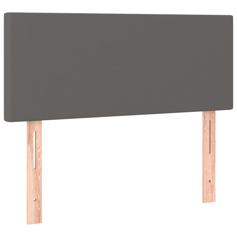 vidaXL szürke műbőr fejtámla 90x5x78/88 cm