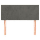 vidaXL sötétszürke bársony fejtámla 90x5x78/88 cm