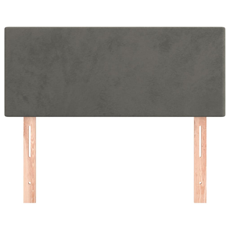 vidaXL sötétszürke bársony fejtámla 90x5x78/88 cm