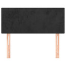 vidaXL fekete bársony fejtámla 90x5x78/88 cm
