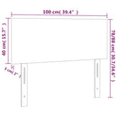 vidaXL sötétbarna szövet fejtámla 100x5x78/88 cm