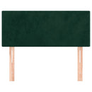 vidaXL sötétzöld bársony fejtámla 100x5x78/88 cm
