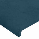 vidaXL sötétkék bársony fejtámla 100x5x78/88 cm