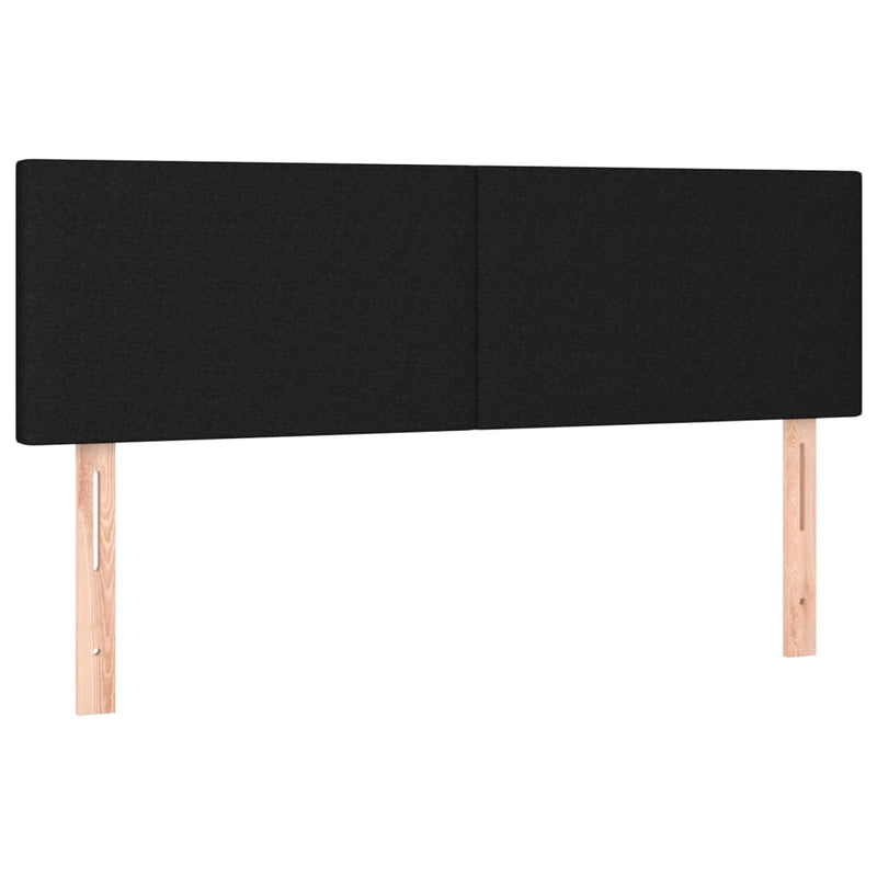 vidaXL 2 db fekete szövet fejtámla 72 x 5 x 78/88 cm
