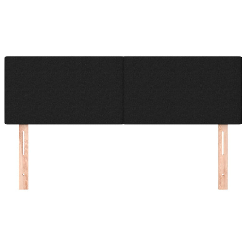 vidaXL 2 db fekete szövet fejtámla 72 x 5 x 78/88 cm