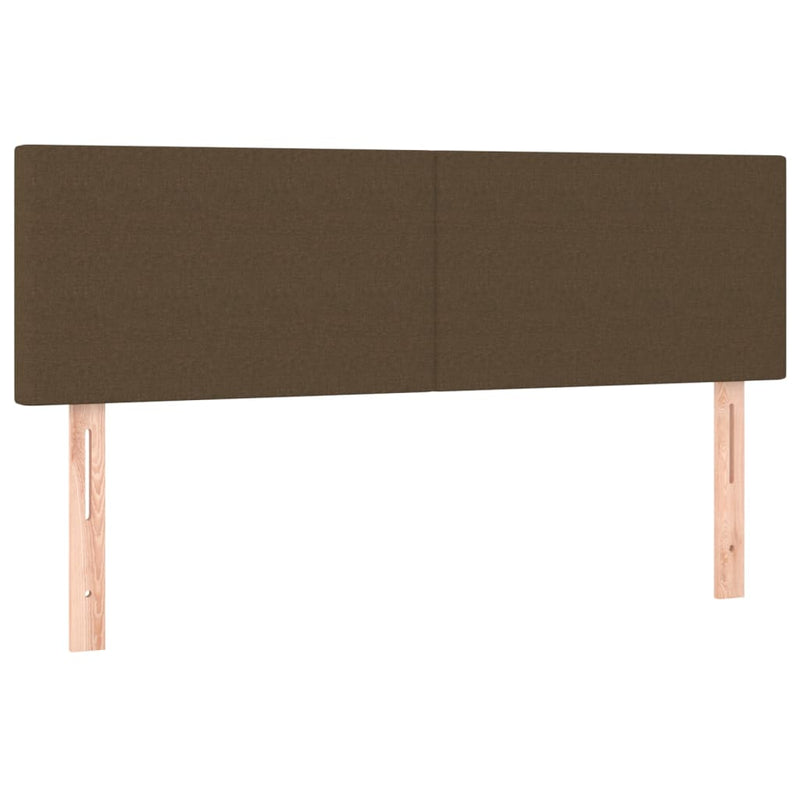 vidaXL 2 db sötétbarna szövet fejtámla 72 x 5 x 78/88 cm