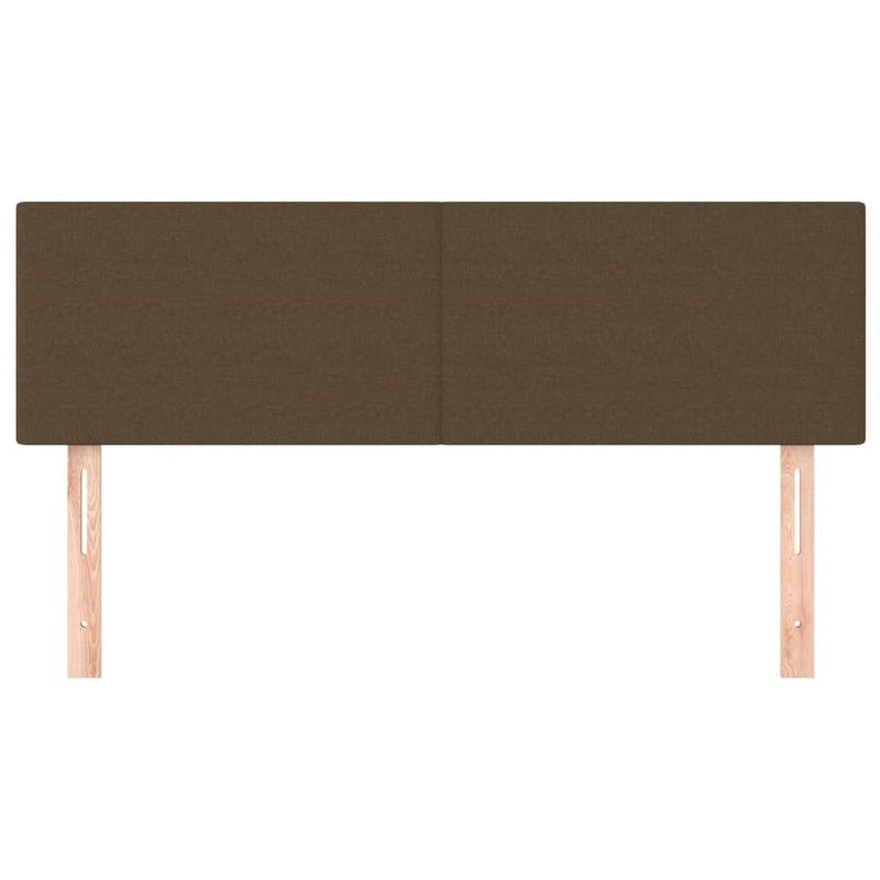 vidaXL 2 db sötétbarna szövet fejtámla 72 x 5 x 78/88 cm
