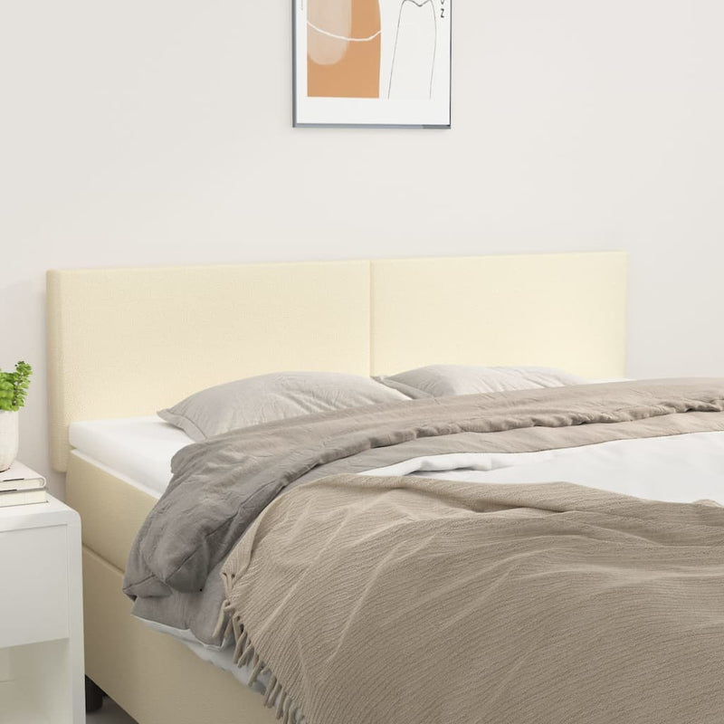vidaXL 2 db krémszínű műbőr fejtámla 72 x 5 x 78/88 cm