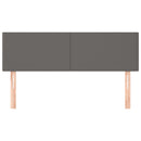 vidaXL 2 db szürke műbőr fejtámla 72 x 5 x 78/88 cm