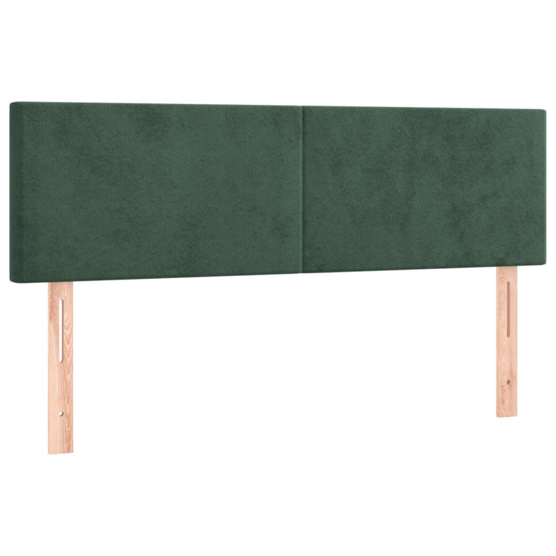 vidaXL 2 db sötétzöld bársony fejtámla 72 x 5 x 78/88 cm