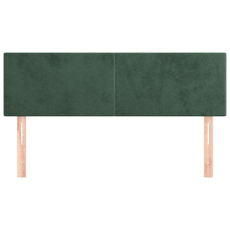 vidaXL 2 db sötétzöld bársony fejtámla 72 x 5 x 78/88 cm