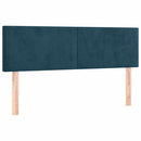vidaXL sötétkék bársony fejtámla 144x5x78/88 cm