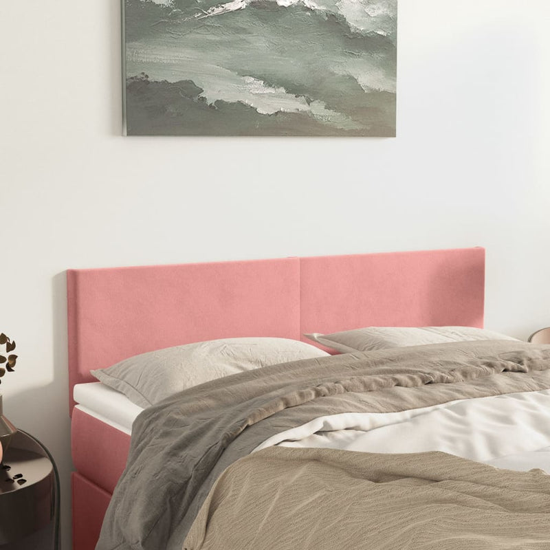 vidaXL 2 db rózsaszín bársony fejtámla 72 x 5 x 78/88 cm