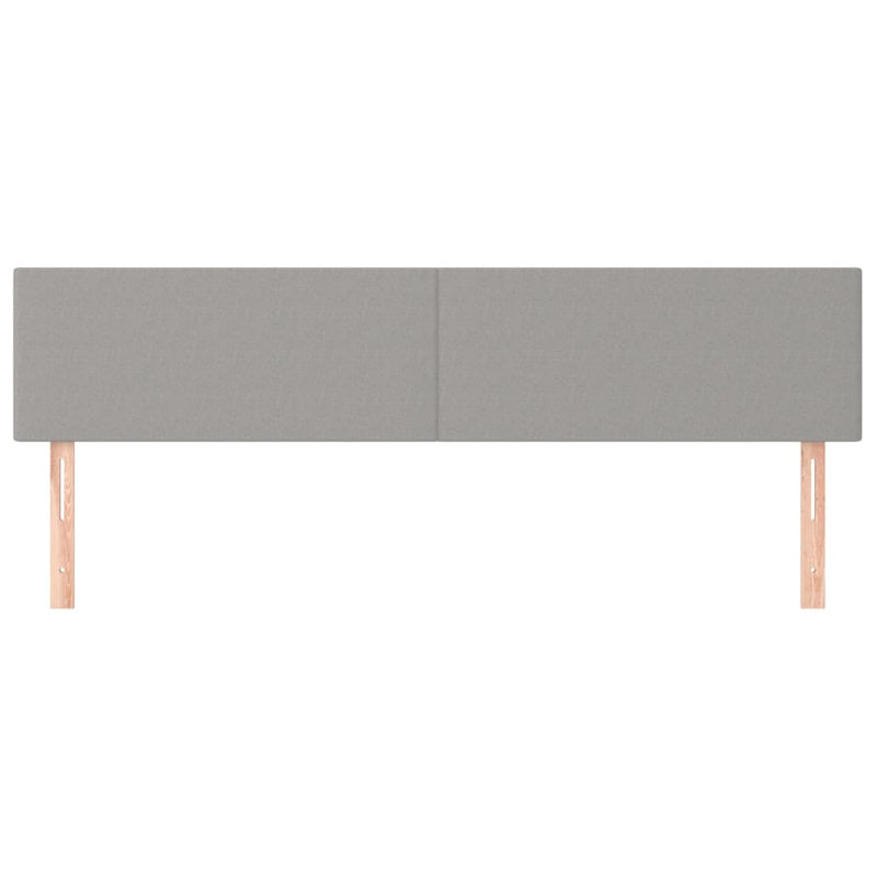 vidaXL 2 db világosszürke szövet fejtámla 80 x 5 x 78/88 cm