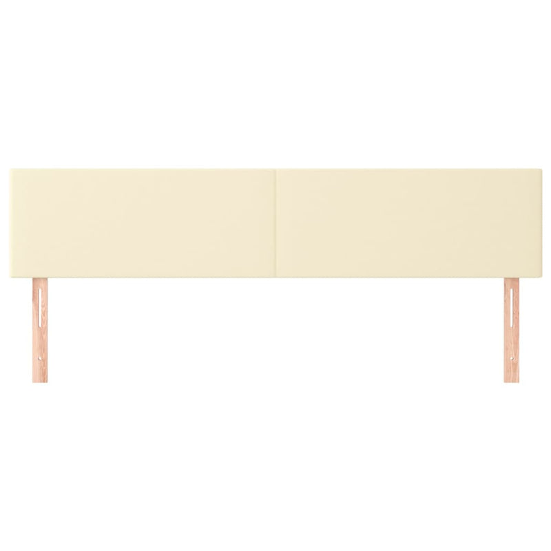 vidaXL 2 db krémszínű műbőr fejtámla 80 x 5 x 78/88 cm