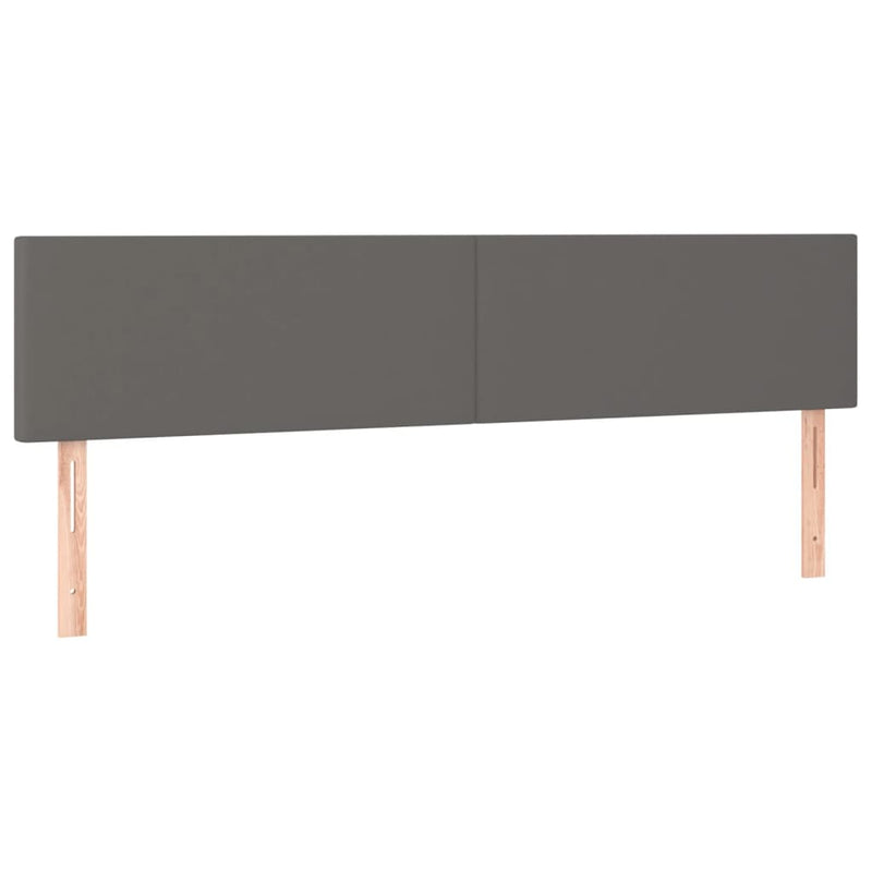 vidaXL 2 db szürke műbőr fejtámla 80 x 5 x 78/88 cm