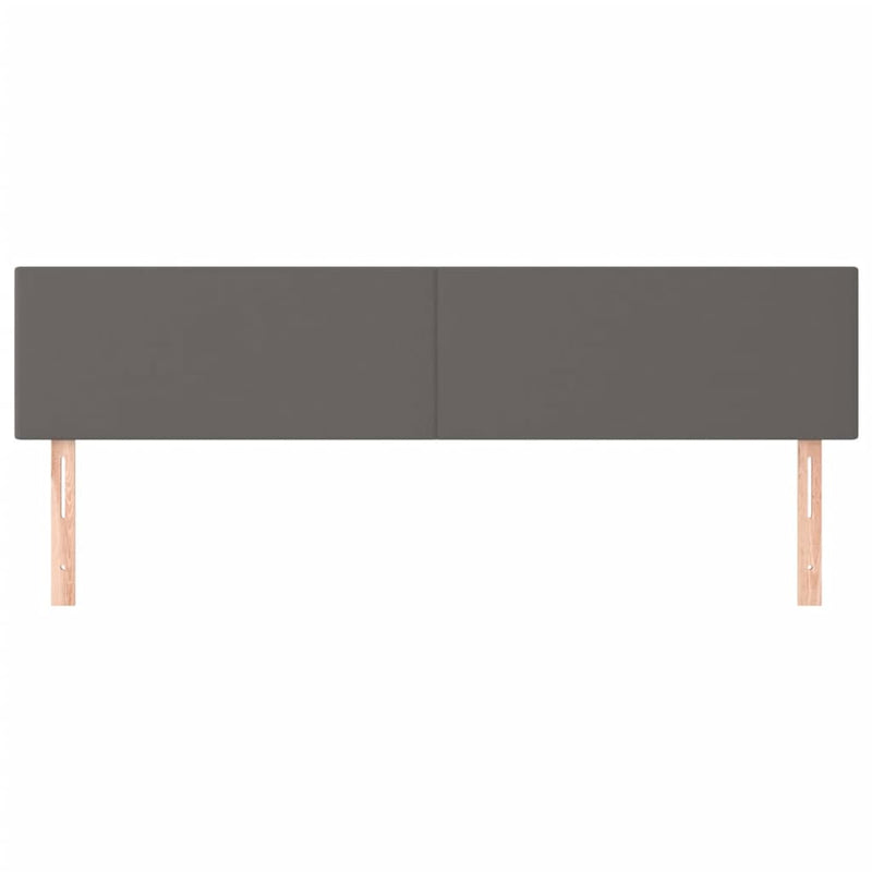 vidaXL 2 db szürke műbőr fejtámla 80 x 5 x 78/88 cm