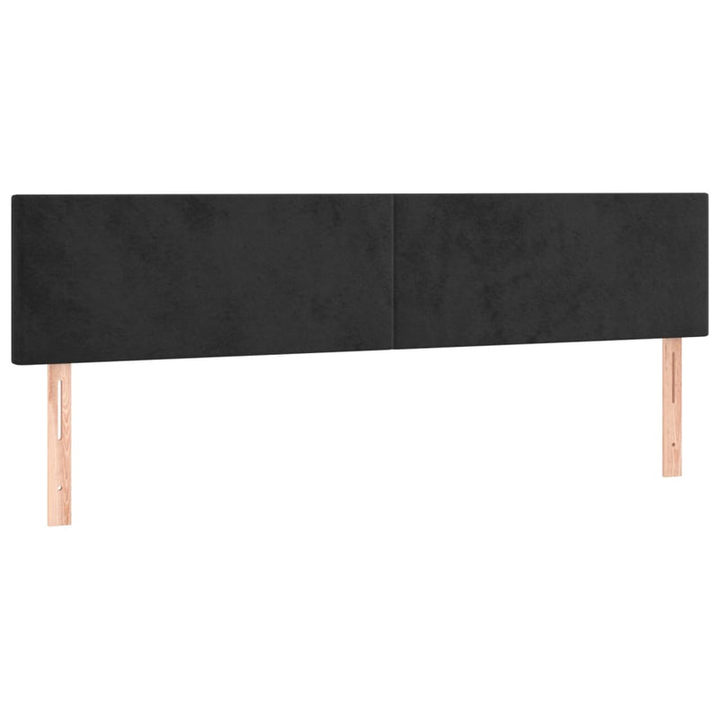 vidaXL 2 db fekete bársony fejtámla 80 x 5 x 78/88 cm