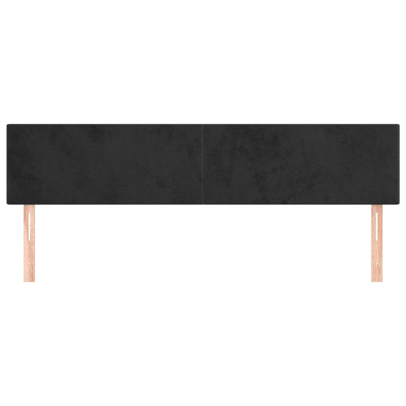 vidaXL 2 db fekete bársony fejtámla 80 x 5 x 78/88 cm