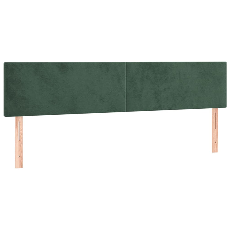 vidaXL 2 db sötétzöld bársony fejtámla 80 x 5 x 78/88 cm