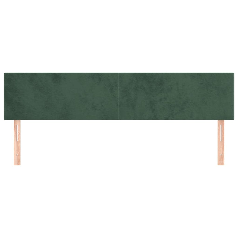 vidaXL 2 db sötétzöld bársony fejtámla 80 x 5 x 78/88 cm