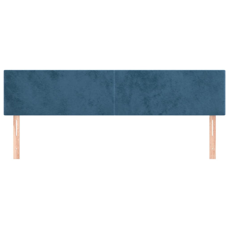 vidaXL 2 db sötétkék bársony fejtámla 80 x 5 x 78/88 cm