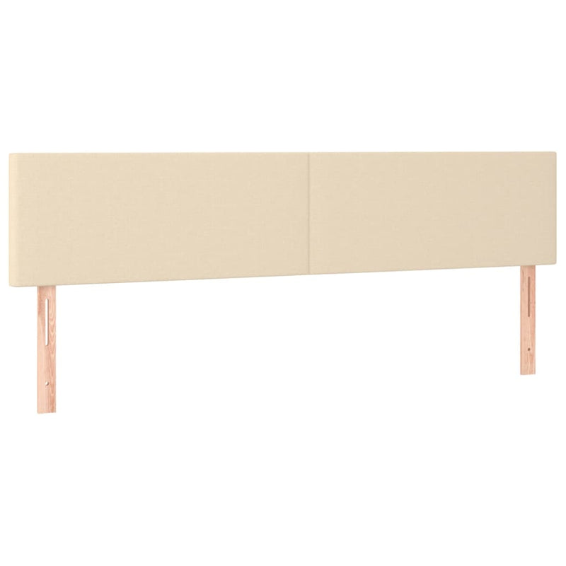 vidaXL 2 db krémszínű szövet fejtámla 90x5x78/88 cm